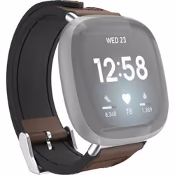 Hama 00086235, Bande, Smartwatch, Marron, Fitbit, Versa3, Sense, Cuir véritable