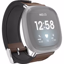 Hama 00086237, Bande, Smartwatch, Marron, Fitbit, Versa3/Sense, Cuir véritable