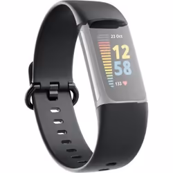 Hama 00086251, Bande, Tracker d’activité, Noir, Fitbit, Charge 5, Polyuréthane thermoplastique (TPU)