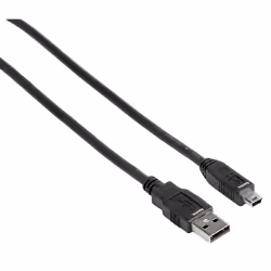 Hama USB 2.0 Connection Cable, 1.8m, 1,8 m, USB A, Mini-USB B, Mâle/Mâle, 480 Mbit/s, Noir