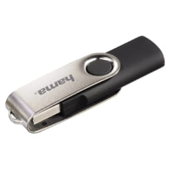 Hama 8GB Rotate lecteur USB flash 8 Go USB Type-A 2.0 Noir, Argent