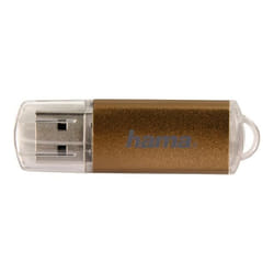 Hama 32GB Laeta lecteur USB flash 32 Go USB Type-A 2.0 Marron, Transparent