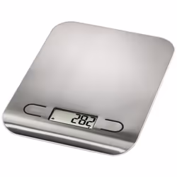 Hama Stella, Balance de ménage électronique, 5 kg, 0,1 g, Argent, Blanc, Plastique, Acier inoxydable, Comptoir