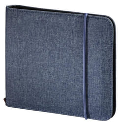 Hama 95681 Étui avec portefeuille 24 disques Bleu