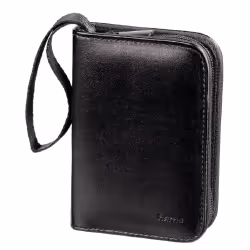 Hama 00095983, 18 cartes, MMC, SD, Simili-cuir, Noir, 93 mm, 31 mm