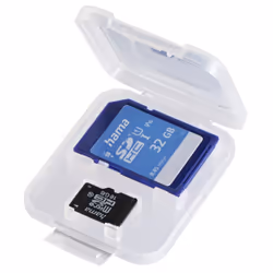 Hama DuoCase logement pour carte mémoire 2 cartes Polypropylène (PP) Transparent