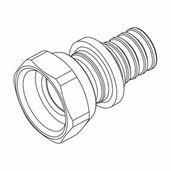 Raccord droit E.P. SDR 11 LX REHAU 16-3/4' F - 11690911001
