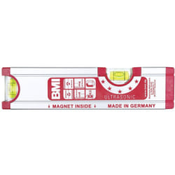 BMI - Niveau à bulle ultrasonic 20cm alu.argent ± 0,5mm/m avec aimant - 692020M