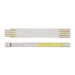 BMI - Mètre pliant 9142 longueur 2 m largeur 16 mm mm/cm eg iii hêtre blanc-jaune