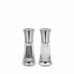 Küchenprofi New York, Ensemble de poivrière et salière, Acier inoxydable, Transparent, 127 mm, 233 g