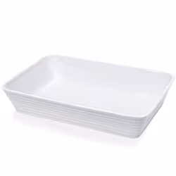 Küchenprofi Burgund, Plat de service, Porcelaine, Blanc, Rectangulaire, 3,8 L, 210 mm