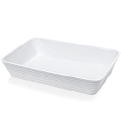 Küchenprofi Burgund Porcelaine Blanc Rectangulaire Plat de service