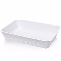 Küchenprofi Burgund, Plat de service, Porcelaine, Blanc, Rectangulaire, 5 L, 240 mm