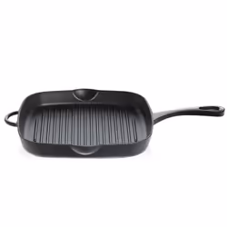 Küchenprofi Provence, Carré, Poêle grill, Noir, 250 °C, Fonte, 26 cm