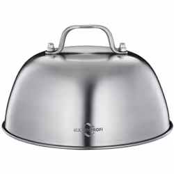 CLOCHE À BURGERS. La hotte assure la chaleur supérieure et peut être utilisée comme cloche de fonte pour des burgers juteux a ...