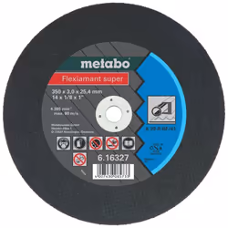 Metabo 616327000 / 616338000 Flexiamant Doorslijpschijf - 350 x 25,4 x 3mm - metaal