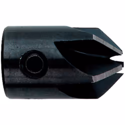 Mèche conique à rapporter à 5 lames en acier HSS pour noyures à angle aigu, avec vis à six pans creux, à rapporter sur une mè ...