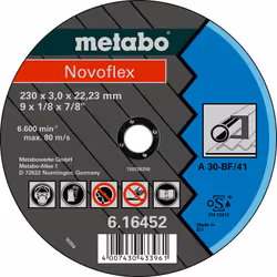 Meules de tronçonnage Novoflex 230x3,0x22,2 acier