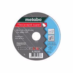 Metabo 616222000, Disque de coupe, Moyeu plat, Acier inoxydable, Metabo, 2,22 cm, 12,5 cm