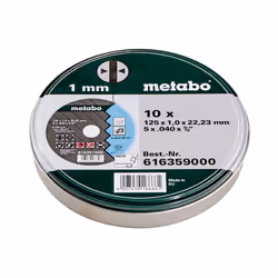Metabo 616359000, Disque de coupe, Moyeu plat, Metabo, 2,22 cm, 12,5 cm, 1 mm