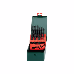 Jeu de forets en métal Metabo HSS-R; 1-13 mm; 25 unités