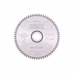Metabo 628082000, Aluminium, Bronze, Cuivre, Laminé, Plastique, Bois, 21 cm, 3 cm, Pointe au carbure de tungstène (TCC), 1,6  ...