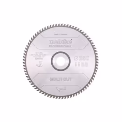 Metabo 628087000, Aluminium, Bronze, Panneau aggloméré, Laminé, Panneaux MDF, Plastique, Bois, 25 cm, 3 cm, Pointe au carbure ...