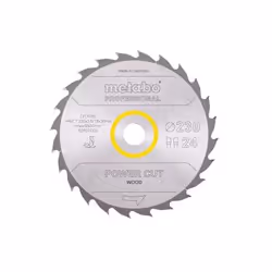 Metabo 628011000, Bois de construction avec clous, Bois, 23 cm, 3 cm, Pointe au carbure de tungstène (TCC), 1,8 mm, 6600 tr/m ...