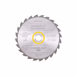Metabo 628012000, Bois de construction avec clous, Bois, 25 cm, 3 cm, Pointe au carbure de tungstène (TCC), 2 mm, 6100 tr/min
