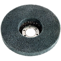 Plateau abrasif compact en fibres « Unitized » 125 x 22,23 mm, sur disque de tissu de verre metabo