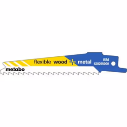 Metabo 628265000, Lames de scie sabre, Panneau aggloméré, Plastique, Bois, Bimétal, Bleu, Blanc, Jaune, 4 mm, 0,9 mm
