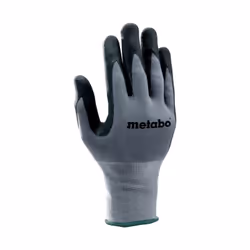 Gant en tricot à cinq doigts en PA/Spandex ; paume imprégnée en nitrile/PU noir Respirant Excellente sécurité de préhension N ...