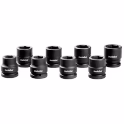 Metabo 628834000, Ensemble de clés à douille, 8 pièce(s), Noir, 21,22,24,26,27,28,30,32 mm