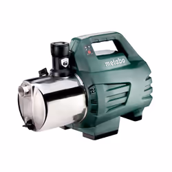 Metabo P 6000 Inox, 1300 W, Secteur, 5,5 bar, 6000 l/h, IPX4, Vert, Acier inoxydable