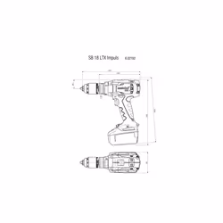 Perceuse à percussion sans fil Metabo SB 18 LTX Impuls; 18 V; 2x4,0 Ah accu.