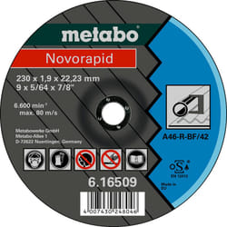 Metabo - Meules de tronçonnage Novorapid 180x1,6x22,23 acier
