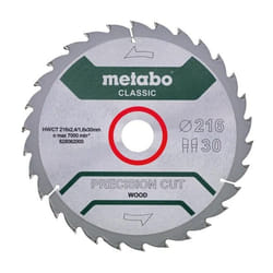 Lame de scie Metabo HW/CT PRECISION CUT WOOD - CLASSIC; 216x30x30 mm; 22°