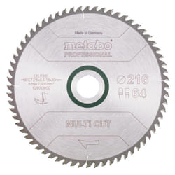 Metabo - hwct - de Lame de scie circulaire 216 x 30, 64 fztz 10 degrés, 628063000
