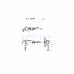 Metabo WE 24-230 MVT meuleuse d'angle 23 cm 6600 tr/min 2400 W 5,8 kg