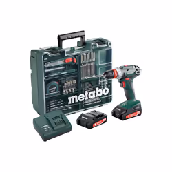 Metabo BS 18 Quick Set, Perceuse à poignée pistolet, Sans clé, 1 cm, 2 cm, 1 cm, 1 mm