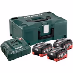 Ensemble d'accessoires Metabo Basic-Set 685069000; 18 V; 3 x 5.5 Ah LIHD + pakrovėjas ASC 30-36 V