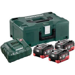 Ensemble d'accessoires Metabo Basic-Set 685069000; 18 V; 3 x 5.5 Ah LIHD + pakrovėjas ASC 30-36 V