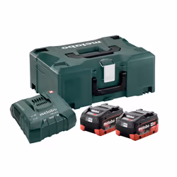 Metabo 685077000, Ensemble de batterie et de chargeur, Lithium-Ion Haute densité (LiHD), 5,5 Ah, 18 V, Metabo, 2 pièce(s)