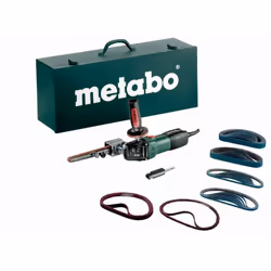 Lime à bande puissante et compacte pour le ponçage, le satinage et l'ébarbage aux endroits difficiles d'accèsMoteur Metabo Ma ...
