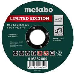 Disque à découper en acier inoxydable 115x1,0x22,23 de Metabo