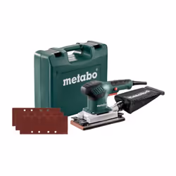 SR 2185 Set Ponceuse vibrante - Avec assortiment de feuilles abrasives (10 pcs) - 10 bandes abrasives auto-agrippantes profes ...