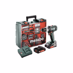 Metabo BS 18 L Set, Visseuse droite, Sans clé, 1,3 cm, 1800 tr/min, 2 cm, 1 cm