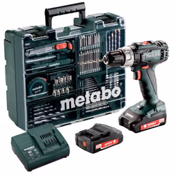 Metabo SB 18 L SET, Perceuse à poignée pistolet, Sans clé, 1,3 cm, 1800 tr/min, 2 cm, 1 cm