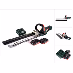 Contenu de la livraison : - 1x Metabo AHS 18-55 V Taille-haie sans fil 18 V 53 cm (600463850) - 2x Batteries Metabo LiHD 4,0  ...