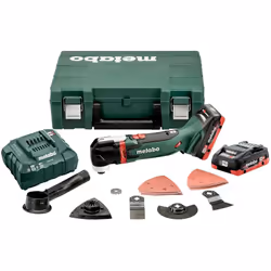 The Metabo 613021800 18v 2x4.0Ah LiHD Cordless LTX Multitool is an oscillating cordless multi-tool with high performance comp ...